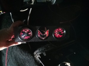 Gauges with red lighting