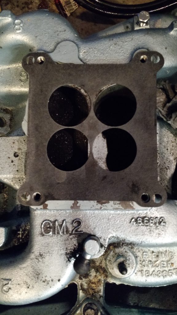 The right side of the intake manifold required extra cutting through thicker material. The second cut ran between the secondary to the primary. You may skip this cut if you have a steady hand when using your Sawzall.